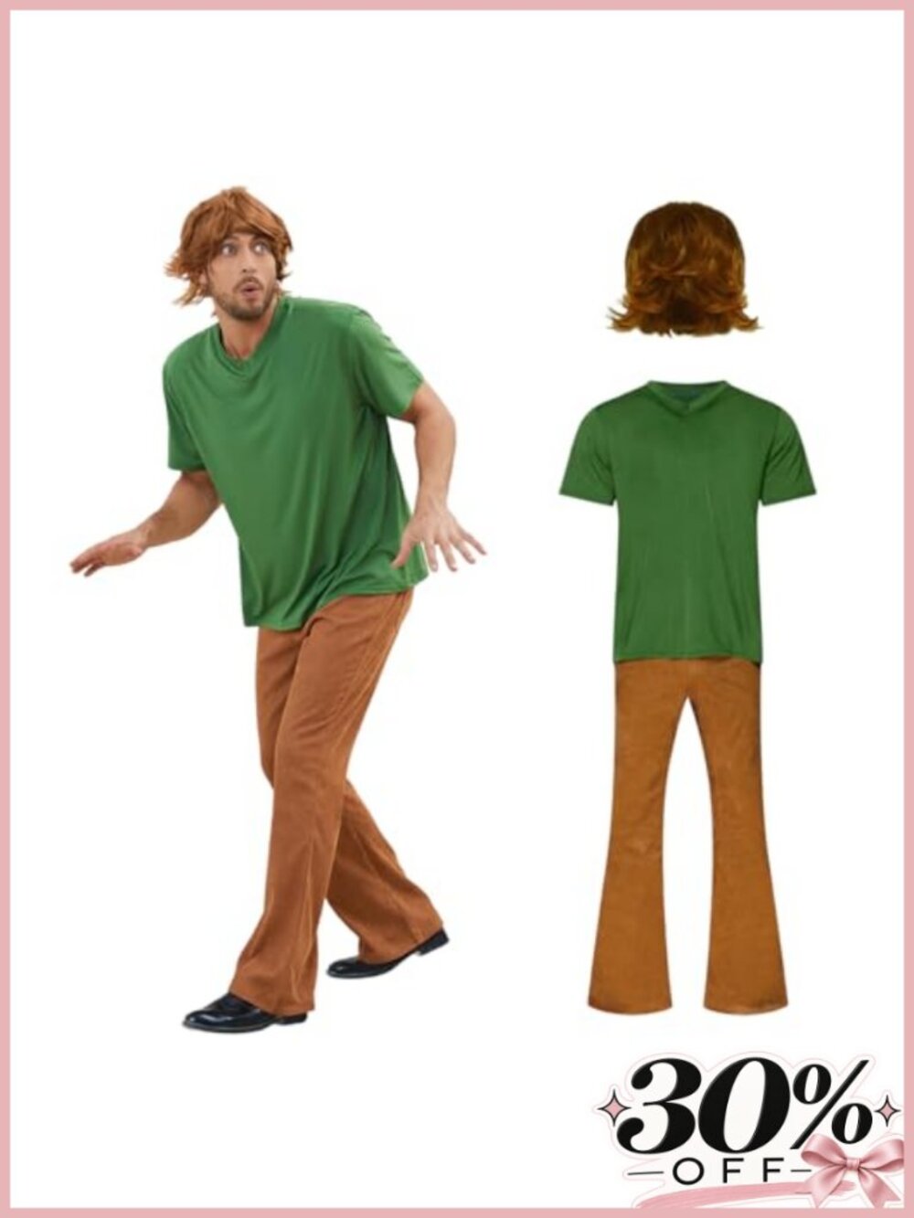 Adult Classic Movie Character Costume Short Sleeve Shirt Pants Halloween